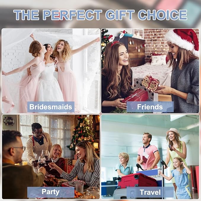 15 Sets Travel Size Makeup Brushes Set Mini Face Make up Brushes Brushes Bag for Makeup Party Favors Wedding Bridal Shower Favors Bridesmaid Gift Bachelorette Party Gift (Light Blue, 15pc)