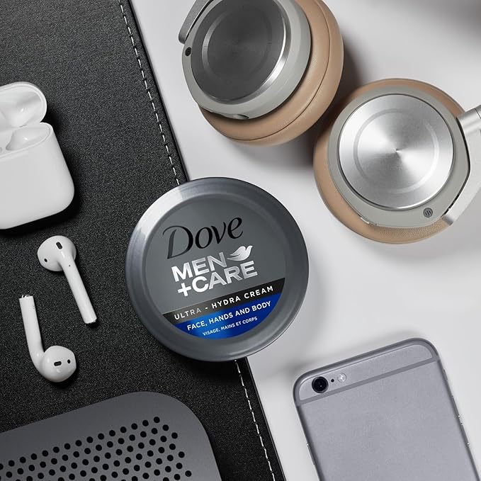 Dove Men+Care Ultra Hydra Cream - Dove Lotion, 3-In-1 Advanced Skin Care for Men, Face Cream, Hand & Body Lotion for Dry Skin, 2.53 Fl Oz (Pack of 24)