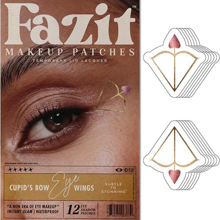 Fazit Makeup Patches - Cupid's Bow Eye Wings - Glow Up Make-Up Patches - Cute Glitter Makeup Accessories for Women - Cosmetic Glitter for Face