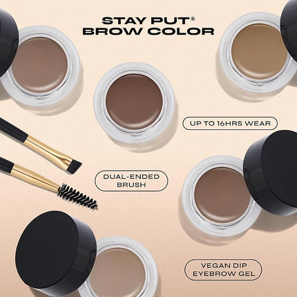 Milani Stay Put Brow Color - Dark Brown (0.09 Ounce) Vegan, Cruelty-Free Eyebrow Color that Fills and Shapes Brows‚Ķ