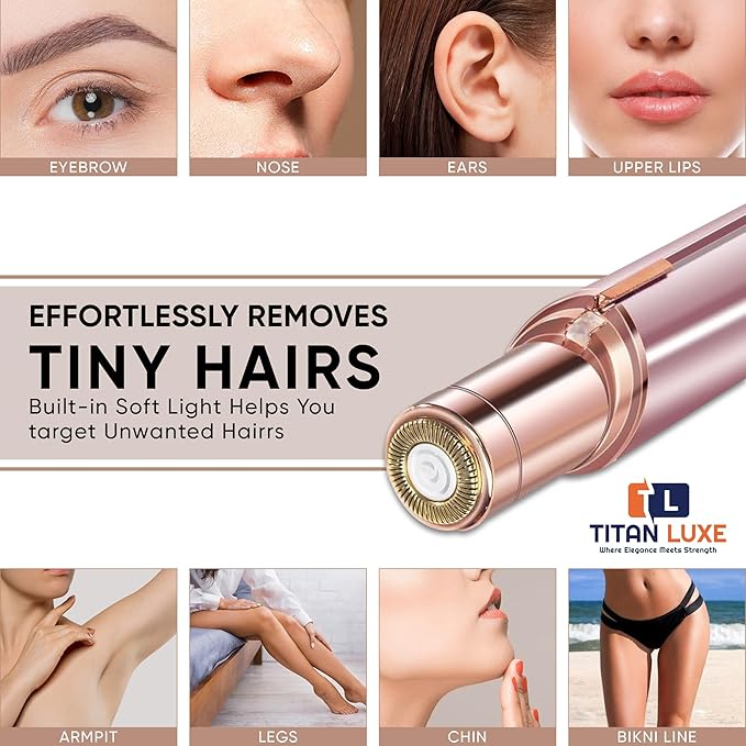 Facial Hair Removal for Women, Face Shavers for Women, Portable Lady Face Electric Razor for Lip, Peach Fuzz, Chin with USB Rechargeable