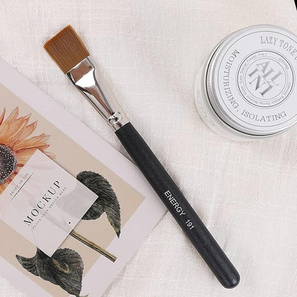 ENERGY Square Foundation Brush for Liquid Cream Makeup Professional Flat Face Mask Brush for Facial Premium Soft Synthetic Contour Brush for Blending Liquid Cream Foundation Emulsion Cosmetics 191