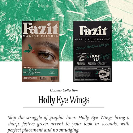 Fazit Makeup Patches - Holly Wings Eye Speckles - Glow Up Make-Up Patches - Cute Glitter Makeup Accessories for Women - Cosmetic Glitter for Face