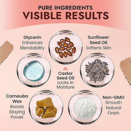 BaeBlu - Organic Blush Tube, Brandy - 100% Natural Vegan Cream Blush Sticks, Multi-Use Bronzer, & Highlighter for Lips, Cheeks & Eyes, Buildable Shimmer, Gluten-Free, Paraben-Free, Made in USA