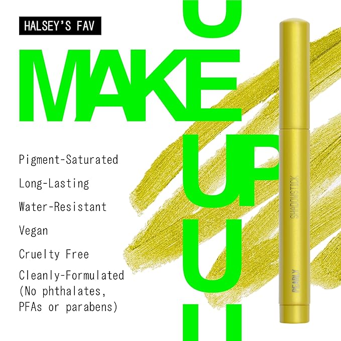 about-face Shadowstick – Long-Wear Cream Eyeshadow Stick – Matte & Pearly Finishes – Vegan, Cruelty-Free, Clean Beauty – 0.049 oz (Acidic- Pearly Chartreuse)