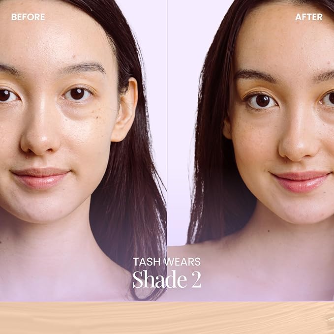 Naked Sundays BeautyScreen™ SPF 50 Mineral Peptide Foundation Tint – Skin Tint & Mineral Sunscreen | Radiant, Buildable Coverage, Acne-Safe, Infused with Peptides (2 Fair Sand, 1.01 oz)