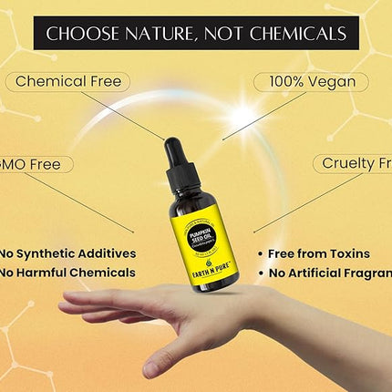 Earth N Pure Pumpkin Seed Oil (Kaddu Oil) Cold Pressed, Natural and Therapeutic Grade - 100 ml