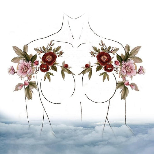 Large Temporary Tattoos Women Temporary Neck Tattoos Temporary Realistic Flower Chest Tattoo for Adults (Temporary Tattoos Sticker 36)