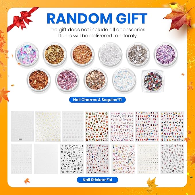 Beetles Gel Nail Polish Kit with U V Light - 32 Colors Nail Kit 55 Pcs Gel Polish Set Four Seasons Glow Pro Base & Matte Glossy Top Coat Nails Stuff Soak Off DIY Art Set Gifts for Women Teen Girls