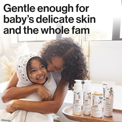 The Honest Company 2-in-1 Cleansing Shampoo Body Wash, Gentle Enough for Baby Dermatologist Tested Tear-free Hypoallergenic Disney’s Mickey Mouse Comfort Sweet Cream 10 fl oz