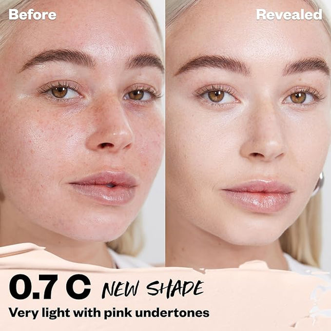 Kosas Revealer Concealer - Medium Coverage Makeup with Hyaluronic Acid, Conceals Dark Circles Under Eyes, Dark Spots and Blemishes + Brightens, Hydrates, Long-Lasting & Vegan, (Tone 0.7 C)