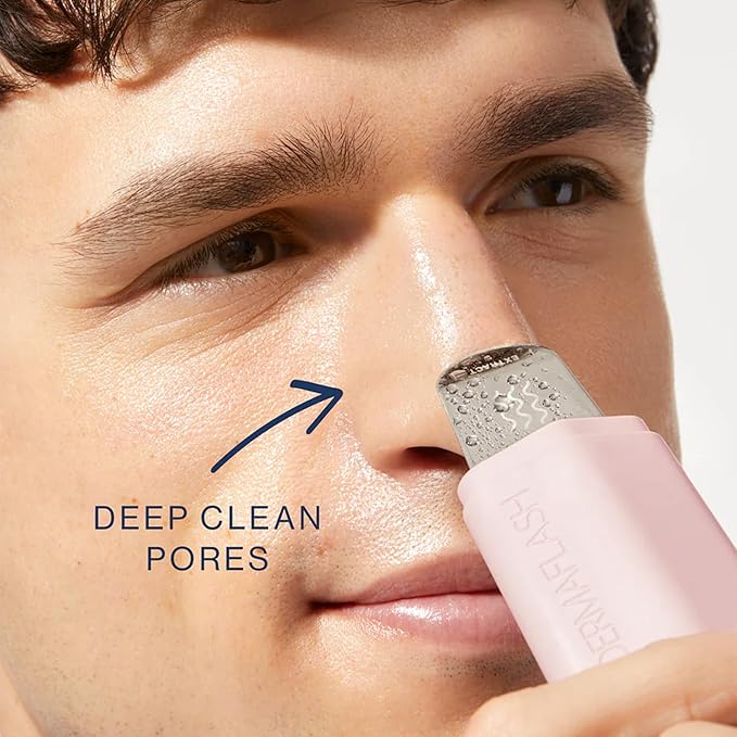 DERMAFLASH DERMAPORE+ Skin Care Device, Ultrasonic 2-in-1 Pore Extractor and Skincare Infuser, Blush