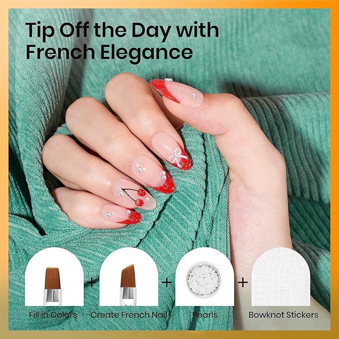 Beetles Nail Art Brushes 8pcs – Crystal Nail Art Tools 5pcs Double-headed Nails Dotting Tool, 3pcs Striping Liner Brushes for Nails with Pearls Bowknot Stickers, DIY Home Salon Manicure Design Tools