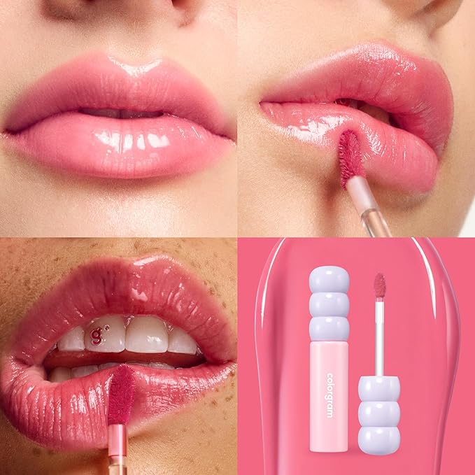 COLORGRAM FRUITY GLASS TINT MINI SET 03 COOL BEST SET | Moisturizing & Long Lasting Korean Lip Stain Tint | Stocking Stuffer, Gifts for Women and Teen Girls