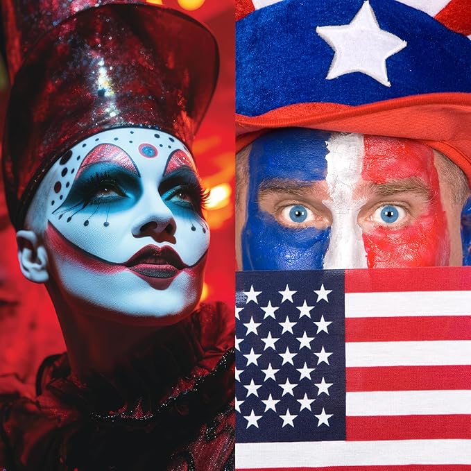 Red Face Body Paint Stick, Eye Black Stick for Sports, Waterproof Full-Coverage Red Face Makeup for Halloween Zombie Clown Vampire Joker Devil Cosplay Makeup