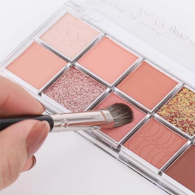 BRUSH ARTIST 12 PCs Premium Synthetic Black Silver Makeup Brush Set With Foundation Sponge, Face Powder Brush, Contour Brush, Blush Brush, Eyeshadow Brush, Eyebrow Brush, Concealer Brush