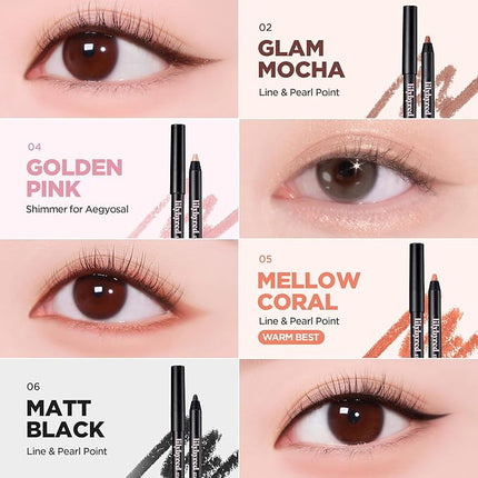 lilybyred Starry Eyes Am9 to Pm9 Gel Eyeliner | Korean Gel Eyeliner, Intense Color Payoff, Creamy Formula, Easy Blending, Built-in Sharpener, Smudge-Proof, Long-Lasting, 0.017 oz. (07 Matt Brown)