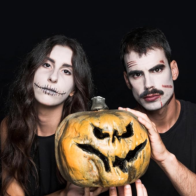 Spooktacular Creations Halloween Makeup Face Body Paint Waterproof Foundation Cream Cake Tub, Halloween Party Cosplay Clown Sfx Costume and Dress Up Makeup for Adult(1 Oz, White)