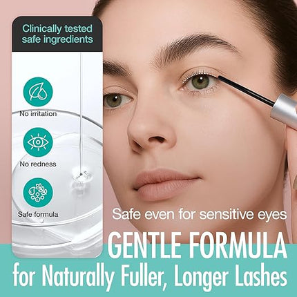 LASHVIEW Eyelash Growth Serum (0.17fl.oz / 5ml) - Premium Lash Enhancer for Longer, Thicker, Fuller Lashes - Strengthens & Conditions Lashes - Safe & Effective Formula for Visible Results in 2 Weeks