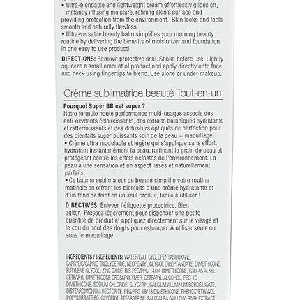 Physicians Formula Super BB Cream. All in 1 Tinted Beauty Balm Foundation Cream, Sheer Moisturizing Coverage, Cruelty free - Light