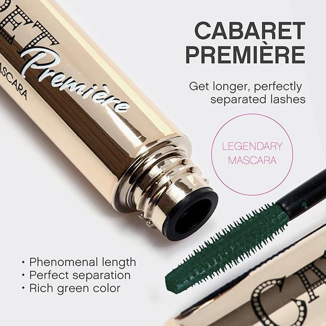 Vivienne Sabó Cabaret Premiere Green Mascara, Volume and Length, Defining, Curling, No Flaking, No Clumping, Smudge Proof, Washable, Cruelty-Free, Made in Europe, (06 Green), 0.3 Fl Oz, 1 Pack