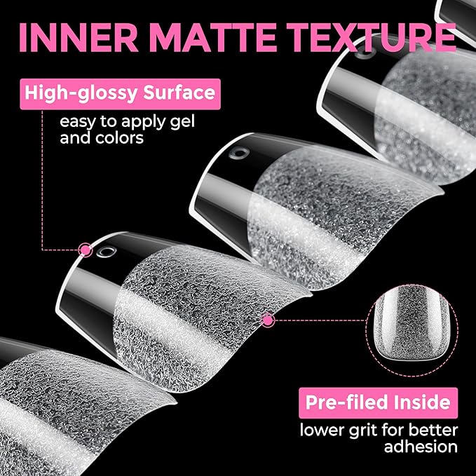 UNA GELLA Extra Short Coffin Nail Tips: XS 216pcs Pre-shape Press on Nails Extra Short Coffin Gel Tips Full Cover Acrylic Fake False Nails Extension 12 Sizes Gelly Tips