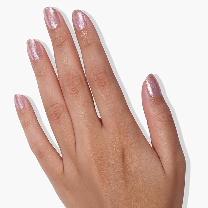 LONDONTOWN Baby Pink Glittery Nail Polish, Pink Strawberry lakur, Vegan Chip-Resistant Long-Lasting Nail Lacquer, .40 fl oz