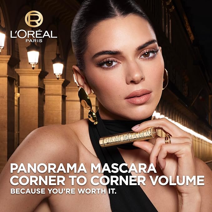 L'Oreal Paris Voluminous Panorama Mascara, Volumizing and Lengthening Mascara, Washable Longwear and Smudge Resistant Make Up, Black, 0.33 Fl Oz