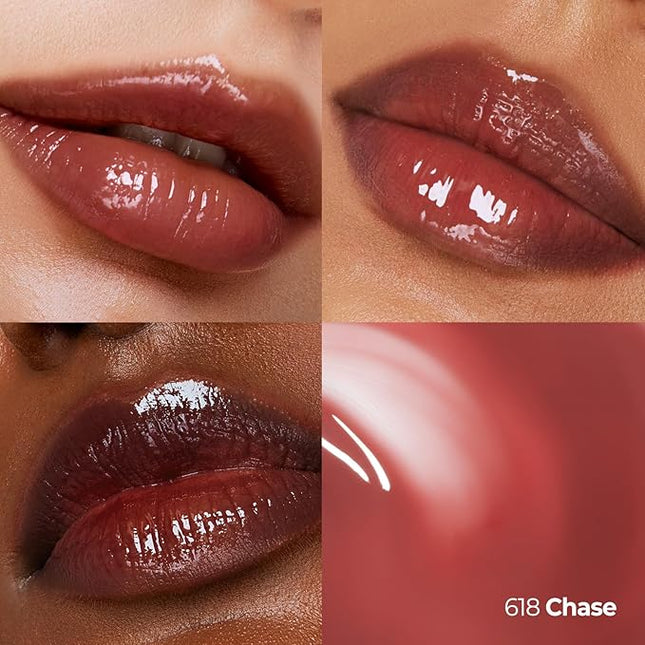 Laka Maxi Glayer Tint 3.8g/0.13oz, Glass Layer of Gloss, Ultra Glow & Vivid Layerable Pigments, High Shine Lip Oil, K-Beauty (#618 Chase)