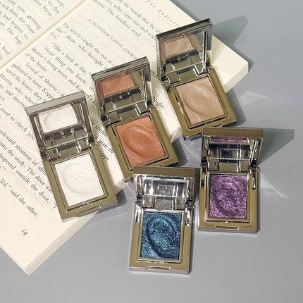 K'APEINE Dark Blue Glitter Eyeshadow,Single Ultra Fine Shimmer Metallic Eyeshaow Palette Blendable Pearl Eyes Shadow Highlighter Eyeshade Makeup Palette for Everyday Special Occasions (0.141 oz)-10#