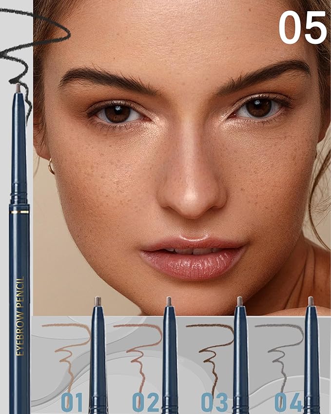 Eyebrow Pencils for Women,12Pcs Black Ultra-Fine Eye Brow Pencil Set,Easy to Color,Long-Lasting Waterproof Eyebrow Tint Pen for Define Shape and Fill Brow,Thanksgiving Eye Makeup Gift Kit for Girl-05