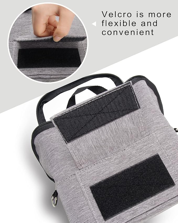 Makeup Brush Case Makeup Brush Holder Travel Makeup Bag for Women Stand-up Brush Cosmetic Bags Professional Makeup Artist Storage Organizer with Shoulder Starp and Adjustable Dividers