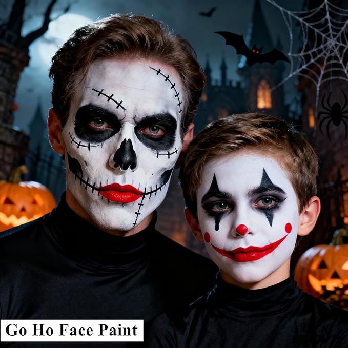 Go Ho Water Based Red Face Body Paint Stick,Non-Toxic Face Painting,Easy-to-use Facepaint for Halloween SFX Zombie Skeleton Devil Clown Cosplay Costume Makeup,0.63oz