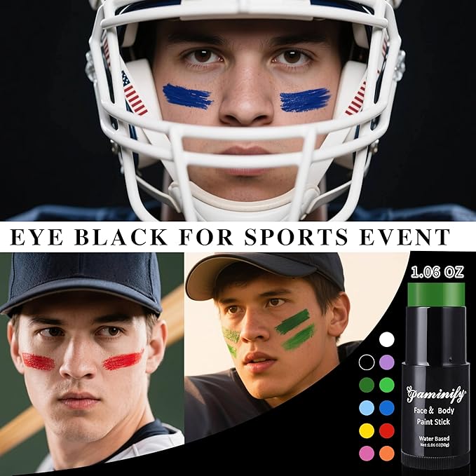 Witch Green Face Paint Stick,Water-Based Dark Green Body Paint Stick,Washable Full-Coverage Halloween Face Painting for Hulk Camo Hunting,Professional SFX Makeup for Cosplay,1.06 OZ