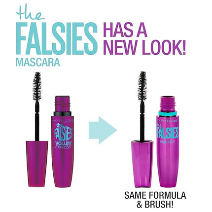 Maybelline Volum' Express Falsies Volumizing, Washable Mascara, Blackest Black, 2 Count
