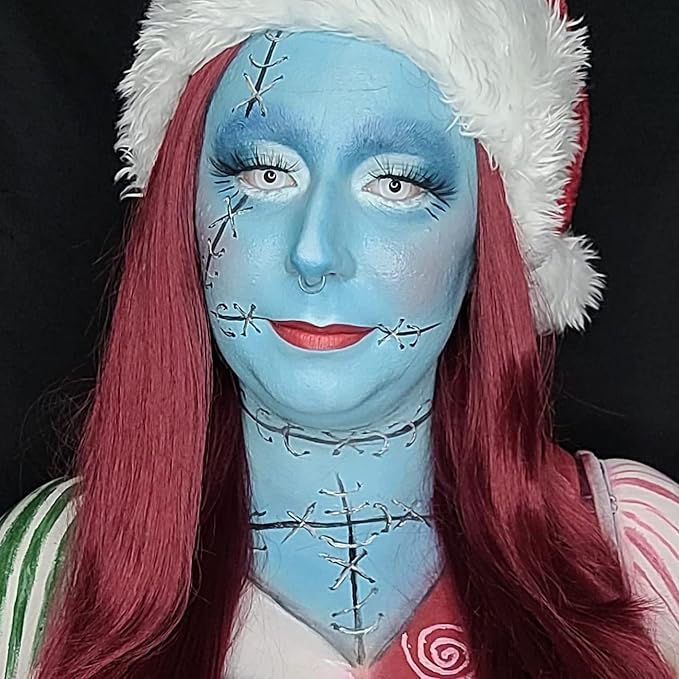 CCbeauty Light Blue Face Paint Stick, Face Painting Kit, Full Coverage SFX Makeup Foundation, Professional Body Paint for Halloween Costume Cosplay Theme Party, For Avatar, Sally Corpse Bride Makeup