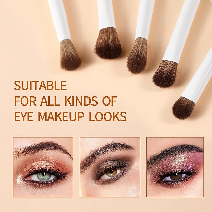 Makeup Brush Set 14Pcs Premium Synthetic Foundation Powder Contour Concealers Eyeshadow Blending Liner Makeup Brushes with Powder Puffs and Brush Bag