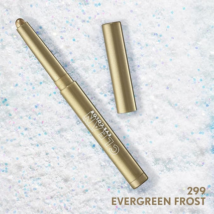 CoverGirl Clean Multiline Eyeshadow Pencil, 299 Evergreen Frost, Vegan Formula, Shimmer Eyeshadow, Easy Application, Glides on Effortlessly, Blends Perfectly, 0.05oz