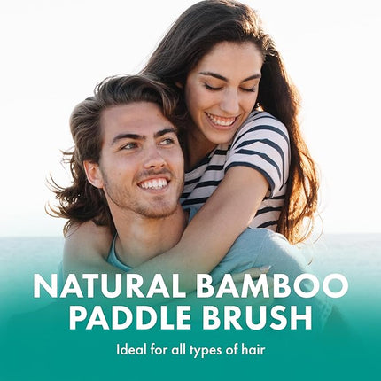 Agave Natural Bamboo Paddle Brush Lightweight Detangling & Smoothing Hair Brush
