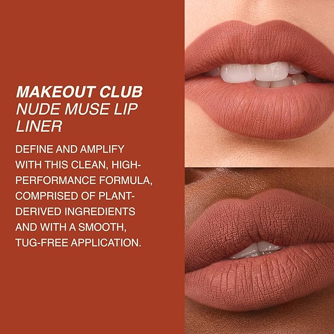 Freck Beauty MAKEOUT CLUB Nude Muse Lip Liner, Non Drying, Smooth Highly Pigmented Retractable Liner, Infused with Jojoba and Hyaluronic Acid, 03 - Camel Beige