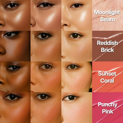 TOUCH IN SOL In My Heart Stick Highlighter (#Moonlight Beam) - Cream Highlighter Stick for Korean Makeup, Multi-Use for Lips, Cheeks & Body, Blendable for Dewy Glow, K-Beauty (0.21 oz)