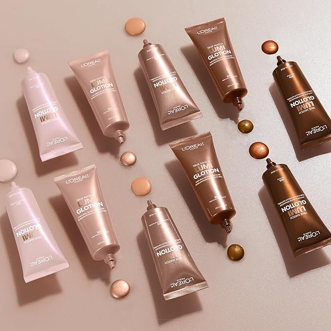 L’Oréal Paris True Match Lumi Glotion Medium and Deep Bundle, Highlighter and Bronzer For Radiant Glow, Pack of 2