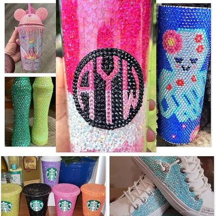 qiipii 3000PCS 5mm Neon Orange AB Resin Rhinestones for Crafting Orange Red Flatback Jelly Stones Bulk SS20 Non-Hotfix Stones Diamonds Gems for Nails Faces Eyes Makeup Mugs Tumblers Bottles DIY Crafts