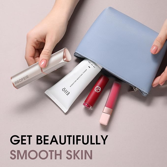 Facial Hair Removal for Women: Electric Hair Removal Device - Rechargeable Painless Face Razor for Chin Upper Lip Peach Fuzz with Light (Rose Gold)