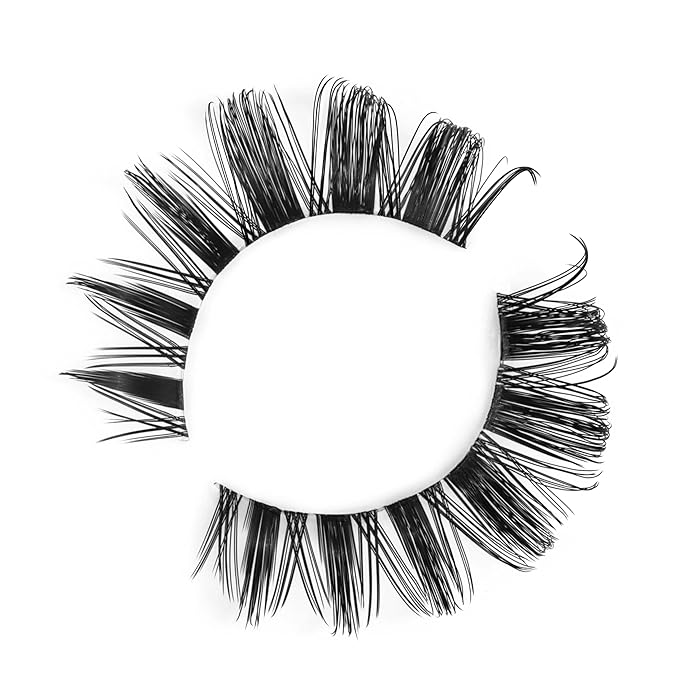 VEYESBEAUTY False Eyelashes Wispy Lashes Lightweight Natural Look Fluffy Faux Mink Thin & Invisible Band Manga Lashes, Comfortable and Reusable, 5 Pairs