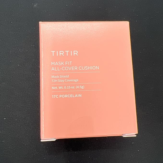 [*Mini Size*] TIRTIR All Cover Pink Cushion | Korean Cushion Foundation, (#17C Porcelain, 0.15 Fl Oz)