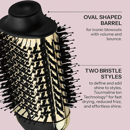 HOT TOOLS 24K Gold Blow Dryer Brush - Hot Air Brush for Salon-Worthy Volume in One Step - Volumizer with 24K Gold Technology for Fast Styling & Long-Lasting Results