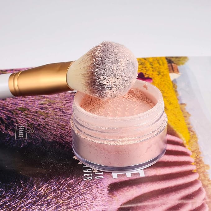 Matto Makeup Powder Foundation Brush for Setting Loose Pressed Powder Mineral Blush Large Face Brush