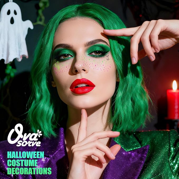 Joker Freckles Face Tattoo - Evil Smile & Haunting Design Temporary Tattoos | Waterproof Fake Freckles for Halloween, Cosplay, Costume Party (8 Sheets)