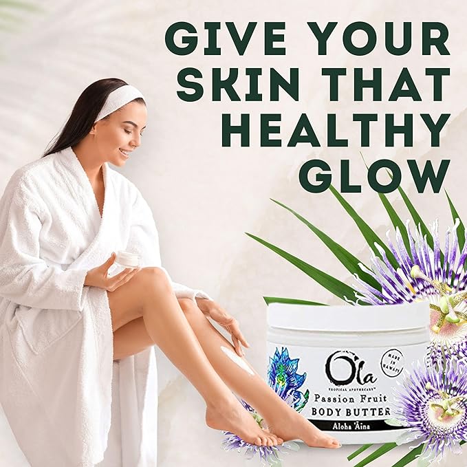 Passion Fruit Body Butter – Moisturizing with Pure Coconut Oil and Hawaiian Plant Extracts - Ideal for Dry Skin - 5.6oz